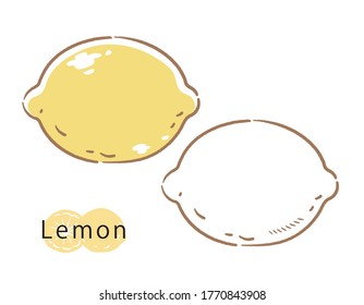 Simple lemon icon, vector illustration.