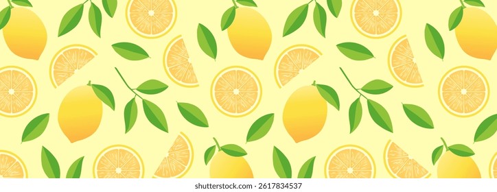Fondo de Anuncio de ilustración de limón simple