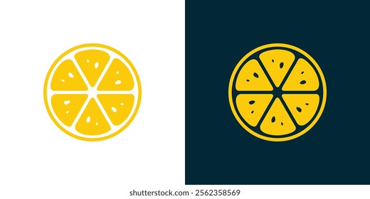 Simple lemon logo, lemon slice logo, lemon juicy logo