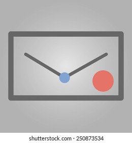 Simple letter with 2 dots for using in web design, infografics and print document