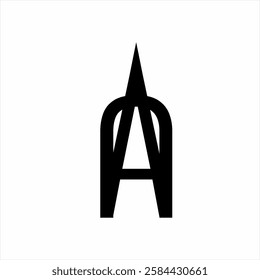 Simple letter A, AA, AN, NA logo design.