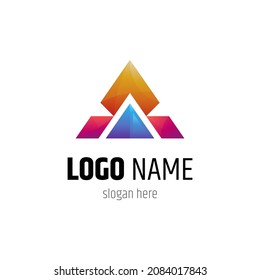 Simple Letter Flat Logo Design Template Stock Vector (Royalty Free ...