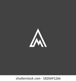 Simple Letter A AA Logo suitable for outdoor company logo and mountain hiking club