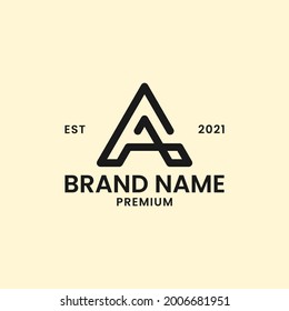 Einfache Letter-A-Monogram-Logo-Symbol Design-Vektorvorlage geeignet für persönliche und geschäftliche Marken