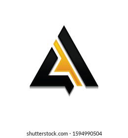 Simple A letter abstract outline design logo vector. Line letter A logotype Abstract logo vector image