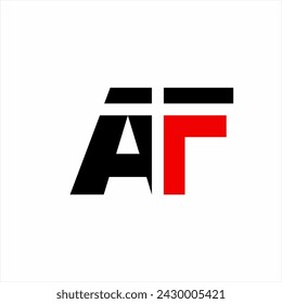 Simple letter AF logo design with a cross in the negative space.