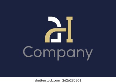 simple letter ai logo icon vector design template concept