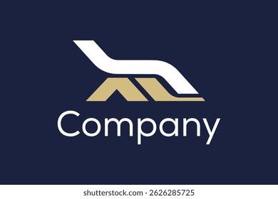 simple letter al logo icon vector design template concept