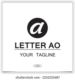 simple letter ao logo premium elegant template design vector eps 10