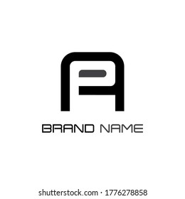 Vector de logotipo AP de carta simple