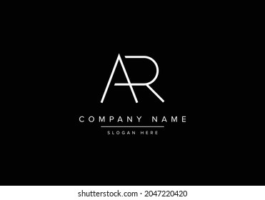 Simple letter AR logo design, monogram logo