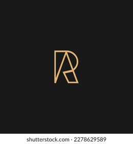 Simple letter AR logo design, monogram logo, AR Minimal logo concept,
