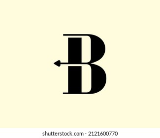 Simple letter B arrow logo design, eps10