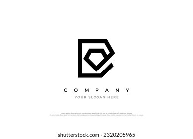 Simple Letter B Diamond Logo Design Vector