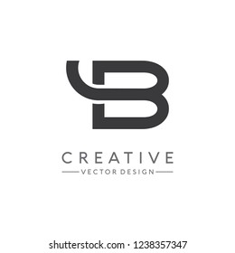 Simple letter B logo design Vector
