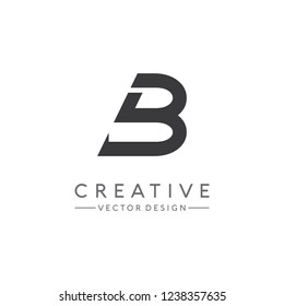 Simple letter B logo design Vector