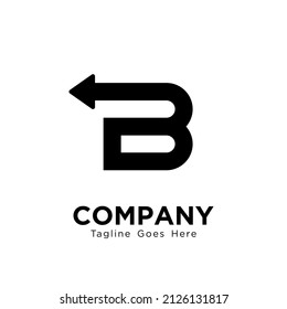 Simple Letter B Logo Design Isolated on White Background, Modern B Logo Inspiration Template Vector