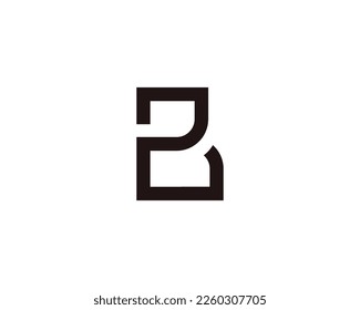 Simple letter B logo design template on white background.
