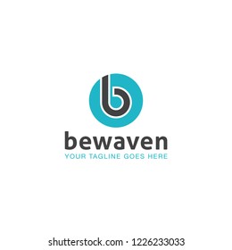 Simple letter b logo sign template