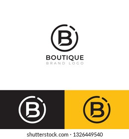 Simple Letter B Logo Vector. Beautiful Logotype design for luxury company branding. Free custom color
