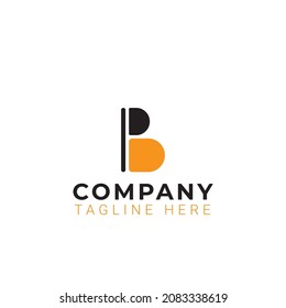 simple letter B logo vector.