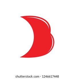 simple letter b shine design logo