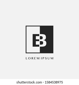 Simple Letter B  Square Polygon Geometric logo. Monogram color letter logo with square polygon geometric vector design concept.