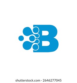 Simple letter B Technology design template logo