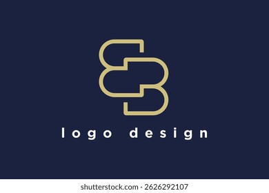 simple letter bb logo icon vector design template concept