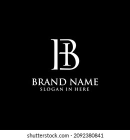 simple letter BH logo design. monogram HB vector logotype