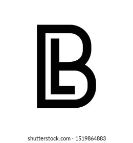 simple letter BL logo concept