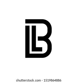 simple letter BL logo concept