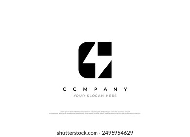 Simple Letter C Bolt Logo Design