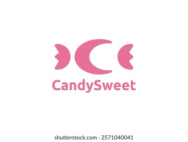 simple letter c with candy logo design vector