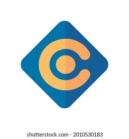 Simple letter C and dot logo. This image can be used simple logo or simple symbol
