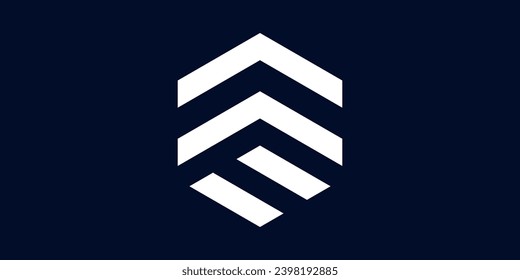 letra simple C y f logotipo abstracto