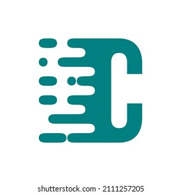 einfaches Buchstaben c flüssiges Logo