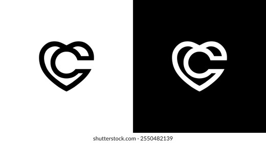 simple letter C initial logo vector