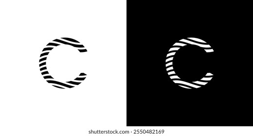 simple letter C initial logo vector