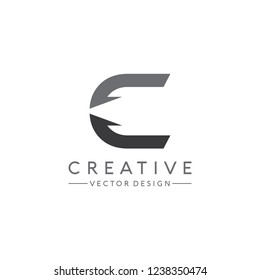 Simple letter C logo design Vector