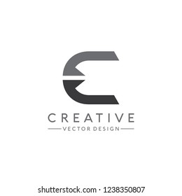 Simple letter C logo design Vector