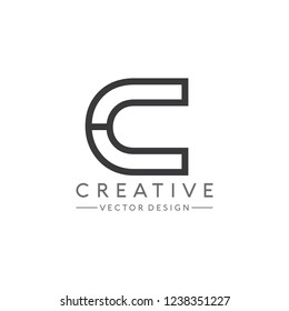 Simple Letter C Logo Design Vector Stock Vector (Royalty Free ...