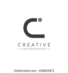 Simple letter C logo design Vector