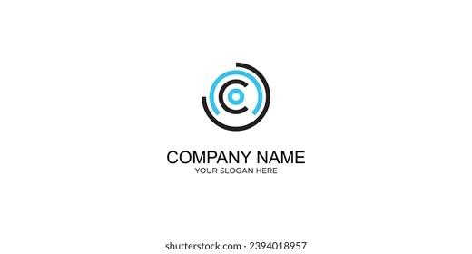 Einfaches Logo-Design des Buchstaben C mit modernem Stil und Eleganz | Premium-Vektor