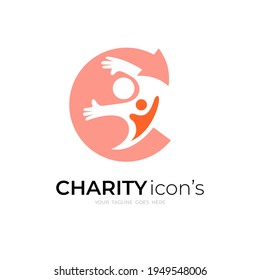 Einfache Buchstaben C Logo und Menschen Design , Mensch und Pfeil Symbol