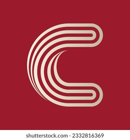 conjunto de vectores de plantilla de logotipo c de letra simple
