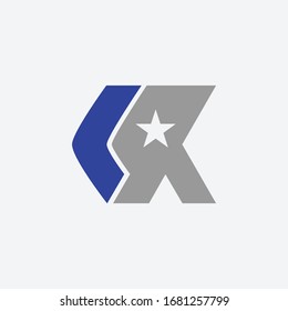 Logo de letra simple C y R