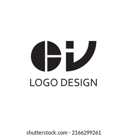 simple letter C V monogram for logo company design