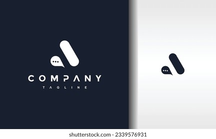carta simple Logo de un chat