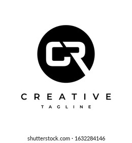 Simple Letter CR Logo Design, Vector